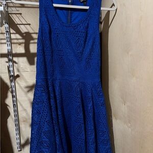 Express Cobalt Blue Lace Mini Dress
